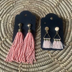 Peach and Gold Pierced Earrings never worn